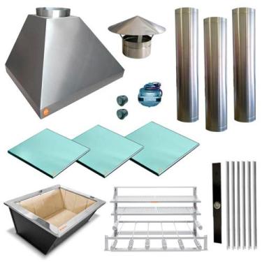 Imagem de Churrasqueira Gourmet Makeer I340 3 S Fundo 3 Vidros 2451 G