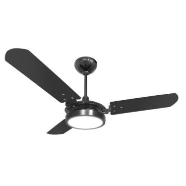 Imagem de Ventilador de Teto Valen com Led 18W Branco Frio Ventex Preto/Preto 22