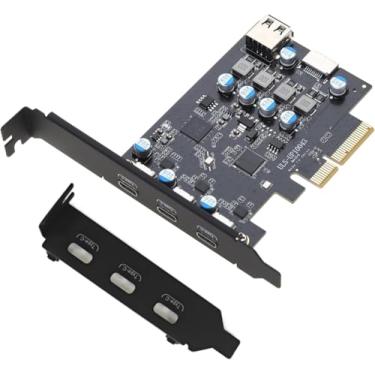 Imagem de Sinefine Placa de expansão PCI-E para USB 3.2, 10 Gpbs (3 USB C, 1 USB A, 1 chave USB tipo E A), placa PCI Express USB C, cabeçalho A-Key de 20 pinos para adaptador de montagem de painel frontal tipo C