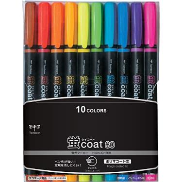 Imagem de Tombow Lápis WA-SC10C Marcador fluorescente, Fluoroint 80, 10 cores