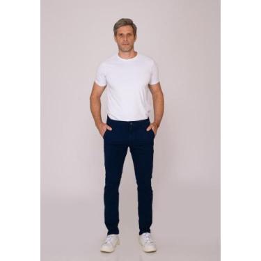 Imagem de Calça Macaw Sarja 7767 Azul Marinho F075, Azul, 46