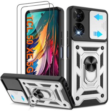 Imagem de ATUMP Capa protetora para TCL 50 XE 5G/TCL 50 XE Nxtpaper 5G com [2 peças] protetor de tela HD, resistente à prova de choque com suporte de rotação de 360° [grau militar] capa protetora para TCL 50 XE