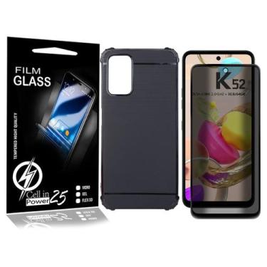 Imagem de Capinha Emborrachada + Película Privacidade Para LG K52 LMK420BMW - Ce