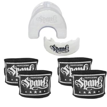 Imagem de Kit 2 Pares Bandagem 3m e Protetor Bucal - BRANCO - Spank