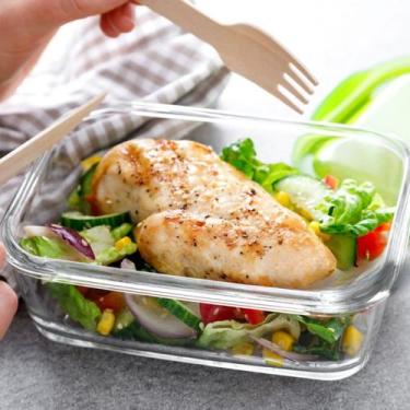 Imagem de Pote Vidro Hermético Marmita Tampa Plástico 800ml 20 Unidade - QUALITY