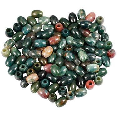 Imagem de rockcloud 25 peças Grandes Pedras de Furo Rondelle Contas Folgadas Ajusta-se Pingente Europeu Pulseira para Joias Verde