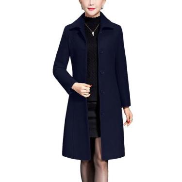 Imagem de Casaco Jenkoon feminino Wool Trench, casaco grosso de inverno