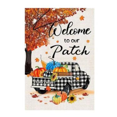 Imagem de Bandeira de jardim Tema de abóbora Festival de outono Decoração de ban