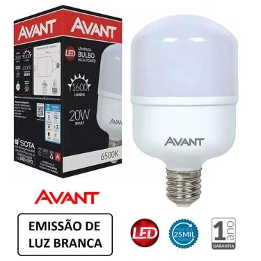 Imagem de Lâmpada Led Bulbo 20W Avant Luz Branca 6500K Alta Potencia