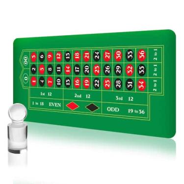 Imagem de Conjunto de layout de feltro de mesa com tapete de mesa  Roleta aberta