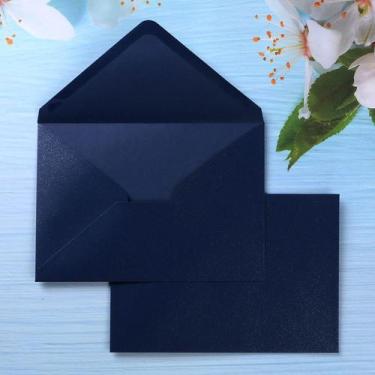 Imagem de Envelopes PONATIA A7 Shiny Navy Blue 135 x 190 mm (pacote com 50)