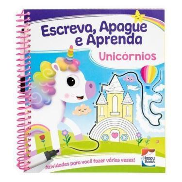 Imagem de Escreva, Apague e Aprenda: Unicórnios - HAPPY BOOKS, Sortido
