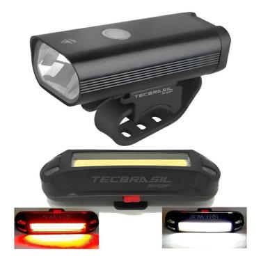Imagem de Kit Bike Farol Lanterna Sinalizador Recarregável Usb K55 Cor