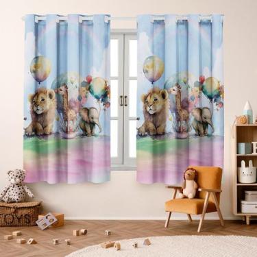 Imagem de Cortina Safari Baby 2,00X 1,50 para Quarto Infantil, Criança, Bebe, Ja