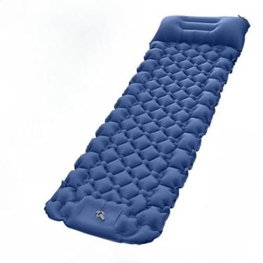 Imagem de Colchão Automático Inflável De Acampamento Ao Ar Livre 2 Em1 (Azul)