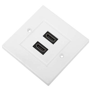 Imagem de Luqeeg Painel de Placa de Parede de Porta Dupla Em Material Antienvelhecimento de Cor Branca Com Parafusos de Montagem para Home Theater Instalação de Alta Definição Adequado para Decoração de Hotel