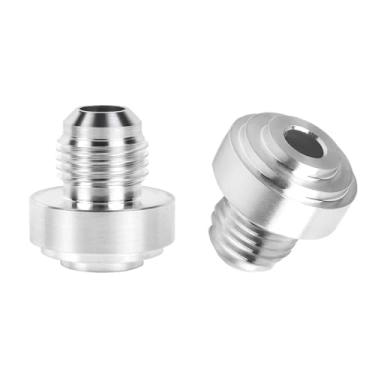 Imagem de ZNDAW 2 peças 6AN macho solda no encaixe do batom, acessórios de tanque de combustível soldáveis de alumínio macho, 6 AN solda no conector de rosca adaptador de mangueira para fluido de arrefecimento