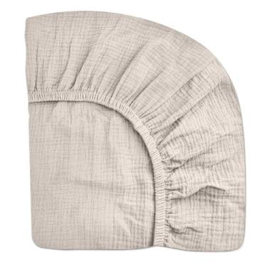 Imagem de Mini lençol de berço, cartões de miado, 61 x 97 cm, algodão musselina,