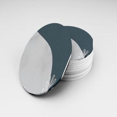 Imagem de Porta Copos Com Ilustração Personalizada Abstract Blue Tone 10.5x10.5 cm