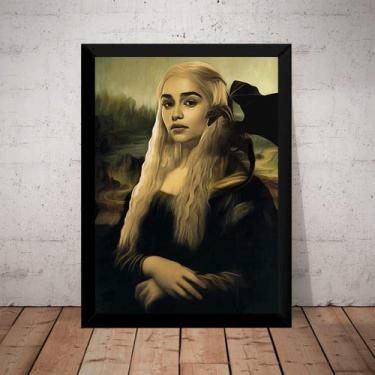 Imagem de Quadro Game Of Thrones Daenerys Targaryen Mona Lisa Arte