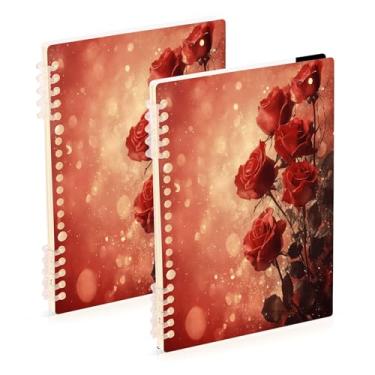 Imagem de Burbuja Cadernos com nome, papel pautado universitário A5 com 60 folhas, fichário para escritório, 2 unidades