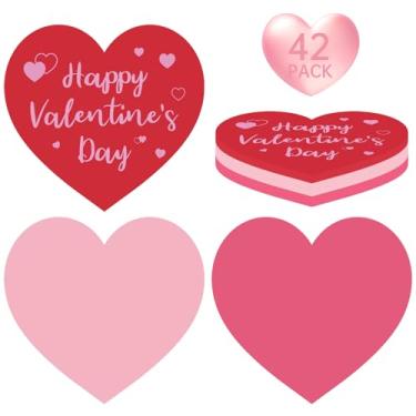 Imagem de Pacote com 42 guardanapos de feliz dia dos namorados - guardanapo de coração para dia dos namorados, conjunto de guardanapos de papel descartáveis em forma de coração vermelho rosa para almoço e