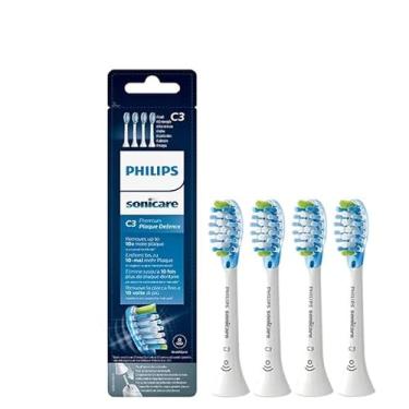 Imagem de Philips Cabeças de escova de substituição Sonicare Premium Plaque Defence BrushSync ativadas, pacote com 4, branco - HX9044/17