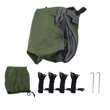Imagem de Ainoli Fly Tent Lona Vela Dossel À Prova de Chuva Chuva Fly Sun Shade Abrigo de acampamento com estacas Bolsa de armazenamento de corda para atividades de quintal de jardim ao ar (Verde exército)