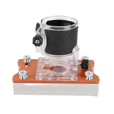 Imagem de aqxreight Localizador de Placa de Slot de Máquina de Corte e Tampa Transparente Liga de Alumínio e Plástico de Engenharia para Marcenaria, Chanfro e Ranhura Compatível Com Aparadores de 65 Mm