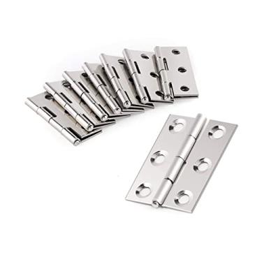 Imagem de 20 peças dobradiças, dobradiças de porta, dobradiças de extremidade de aço inoxidável, dobradiças de rolamento de esferas, dobradiças de armário, adequadas para portas internas. Dobradiças