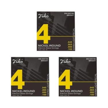 Imagem de Conjunto De Cordas Para Baixo Elétrico 4/5/6 Cordas Em Aço Carbono Lig