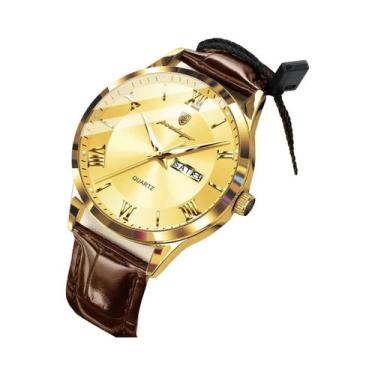 Imagem de Relógio De Luxo Masculino Em Couro Para Negócios, À Prova d'Água, Lumi