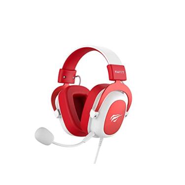 Imagem de Havit Headphone Fone de Ouvido H2002d Red, Gamer, com Microfone, Falante 53mm, Plug 3, 5mm: compatível com XBOX ONE e PS4, HV-H2002d Cor Vermelho e Branco