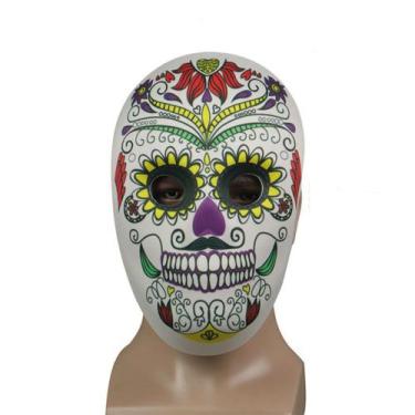 Imagem de Máscara de fantasia de cosplay para Halloween com impressão mexicana E