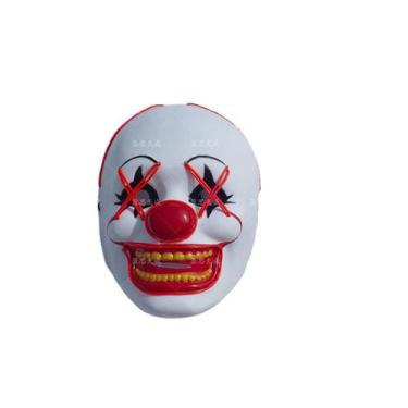 Imagem de Máscara Jokers LED Luminous Full Face PVC Cosplay, Festa à fantasia - 