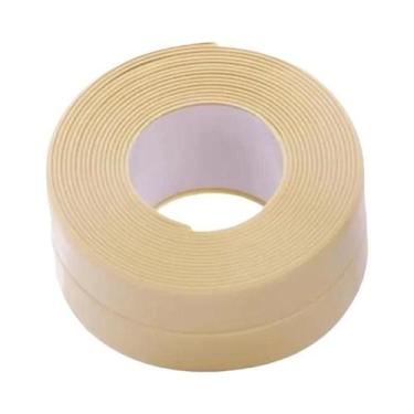 Imagem de Fita Adesiva Branca De PVC Impermeável Super Forte Para Pia De Banheir