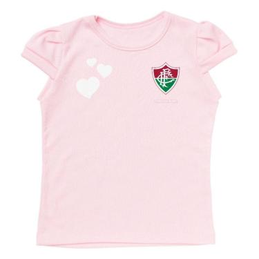 Imagem de Camisa Infantil Fluminense Baby Look Rosa Oficial