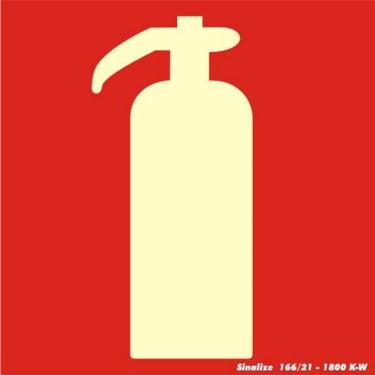 Imagem de Placa de Pvc Fotoluminescente Autoadesiva 15x15 Extintor 350 Ad Sinalize Placa Fotolum.15x15 (e
