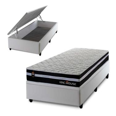 Imagem de Cama Box Baú Durham 96x203 C/ Molas Ensacadas King House