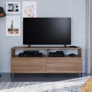 Imagem de Rack Home Theater Para TV Até 55 Polegadas Estrutura Aço 2 Portas Sala