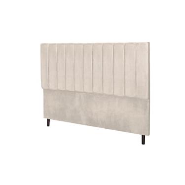 Imagem de Cabeceira Casal Quenn Jbe Moveis Leblon Bege 164cm Para Cama Box 158cm Decoração Quarto