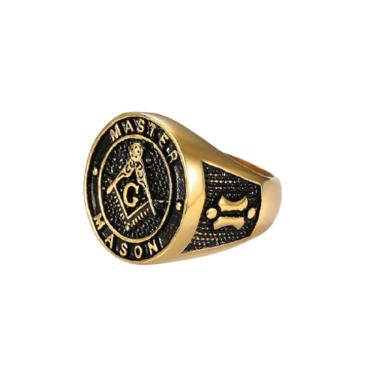 Imagem de Anel Banhado A Ouro 18k Maçonico Master Maçom R18