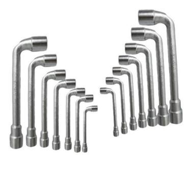 Imagem de Kit jogo chave 14 peças biela tipo l com furo profissional