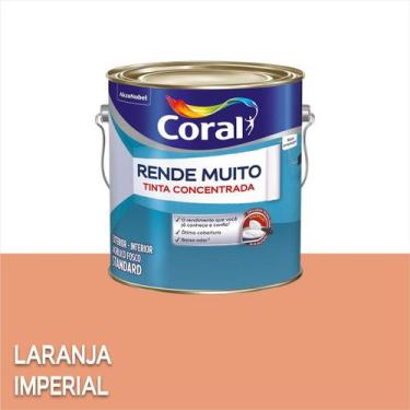 Imagem de Tinta Acrílica Coral Rende Muito Standard Fosco 3,2 Litros, Laranja Im