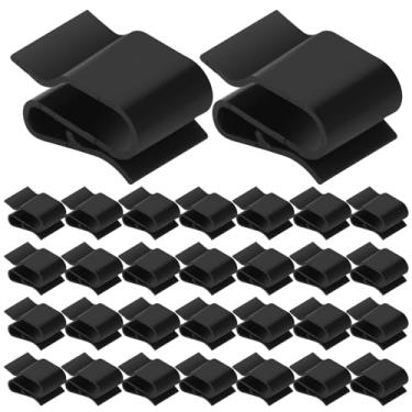 Imagem de LINXIU Grampo de cabo fotovoltaico Clipes de cabo para quadro de reboque externo Clipes de arame para painel solar para fiação fotovoltaica cabo de barco reboque de barco 30 peças, 25 x 16 mm, preto