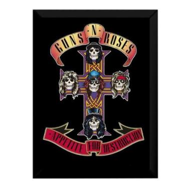Imagem de Quadro Guns N' Roses Appetite For Arte Poster Moldurado - Fanarte