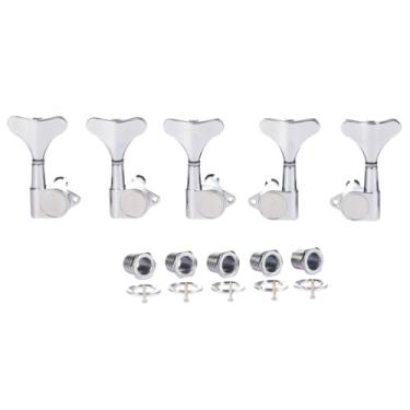 Imagem de KAISH 5 cordas 3R2L 18:1 afinadores de baixo selados para baixo afinador de guitarra para baixo Ibanez/Yamaha estilo acústico/elétrico cromado