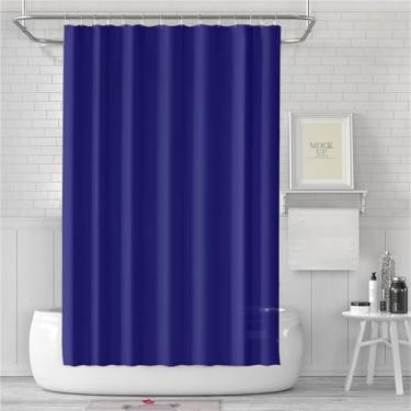 Imagem de Forro de cortina de chuveiro preto - Forro de chuveiro de banheiro PEVA premium cinza, sem BPA e PVC, cortina de chuveiro leve de tamanho padrão com 3 ímãs, ilhós de metal(Dark Blue)