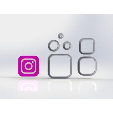 Imagem de Cortador Redes Sociais - Instagram Tamanho 3 Cm