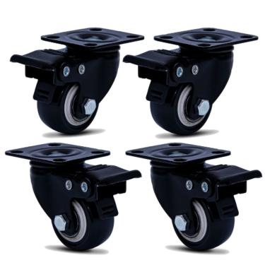 Imagem de 4 Rodizio 2 Pol. Placa Freio Rol. Glpbf.210.bp.e